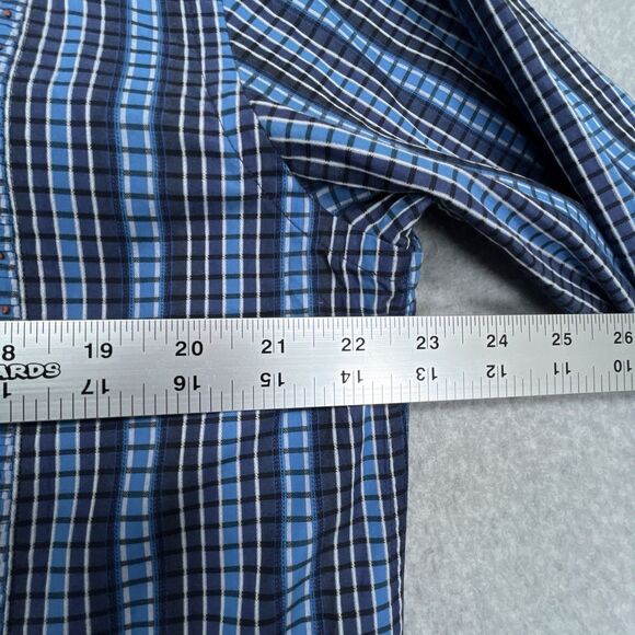 Robert Graham Shirt Mens Large L Blue 3D Texture Flip Cuff Collar Long Sleeve - Picture 4 of 13